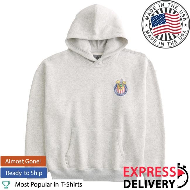 Club Deportivo Guadalajara Graphic Hooded Sweatshirt Vintage Look | Club Deportivo Guadalajara Official | Soccer Fan Gear