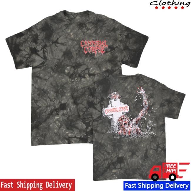 Official Cannibal Corpse Merch Store Zombie Grave Tie Dye Hot Shirt Slate Wash Tie-Dye CannibalCorpse