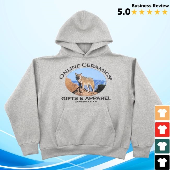 Official Online Ceramics Shop Coyote Pullover Hoodie