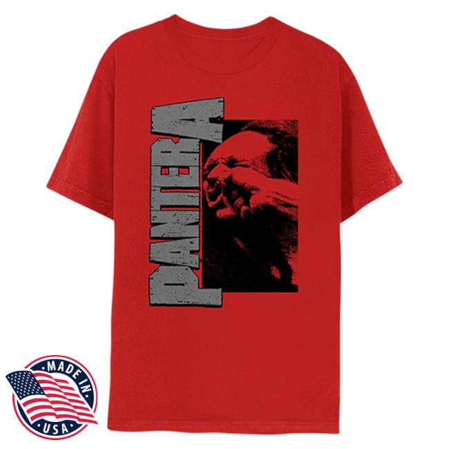 Official Pantera Merch Store Shop Pantera Vulgar World Tour 2023 Red Tshirt