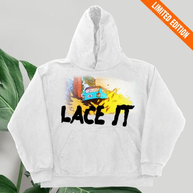 Official 999 Club Juice Wrld Merch Store Lace It Cover Pull Over Hoodie White 999Club Clothing Juicewrld