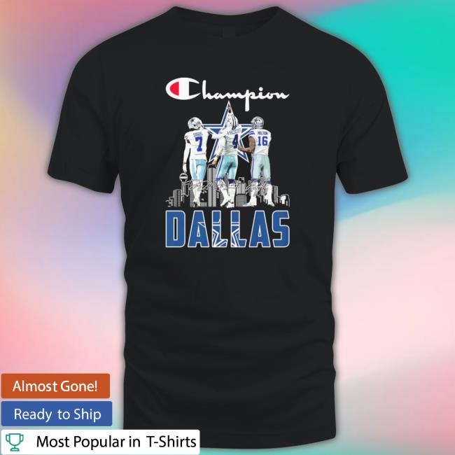 Champion Stefon Diggs Dak Prescott And T. Y. Hilton Dallas Cowboys Signatures Sweaters