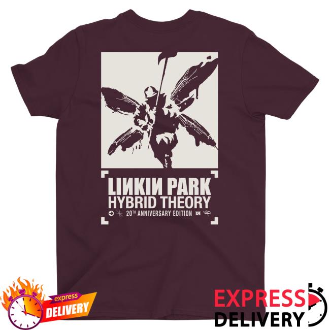 Official Linkin Park Merch Store Hybrid Theory 20Th Anniversary Ht: 20 Anniversary Edition Maroon Tee Shirt New LinkinPark Apparel Clothing Shop