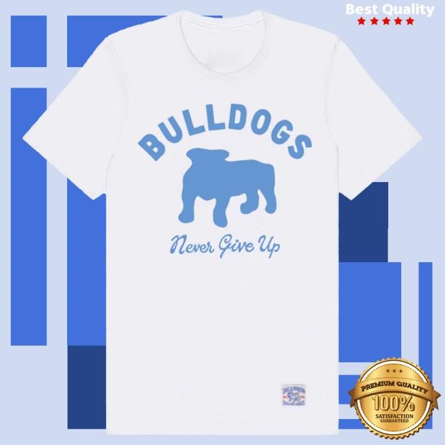 Duke And Winston Bulldogs Never Give Up Tee (Vintage Navy) for Daily Wear
