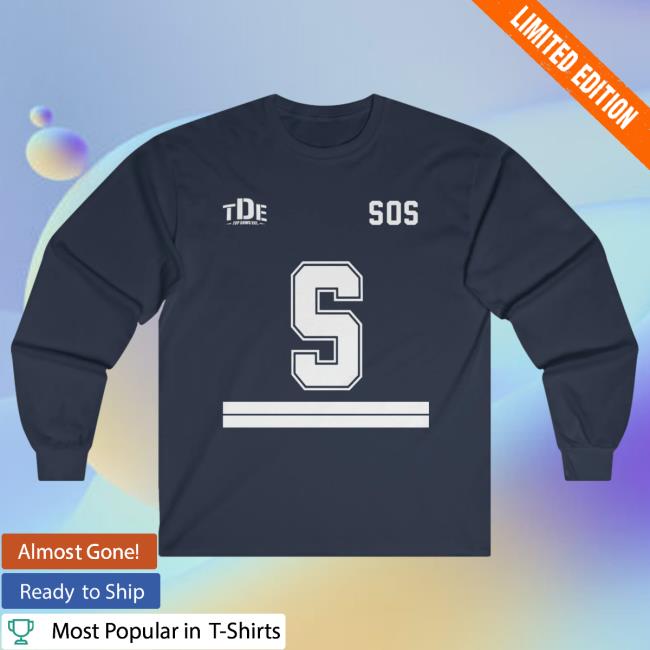 Official SZA SZA SOS Tour Jersey Midnight Navy White Long Sleeve Shirt 2024