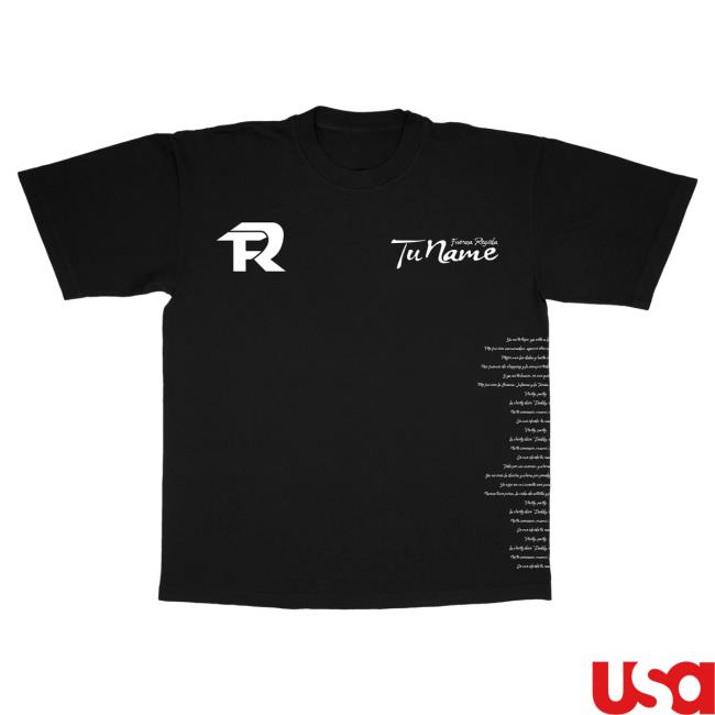 Official Fuerza Regida Merch Store Juliana- Black S/S Shirt New Fuerza Regida Clothing Shop FuerzaRegida