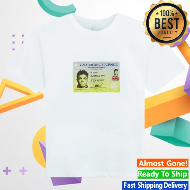 Official Lando Norris Shop Lando Licence Fitted Tshirt - White LandoNorris