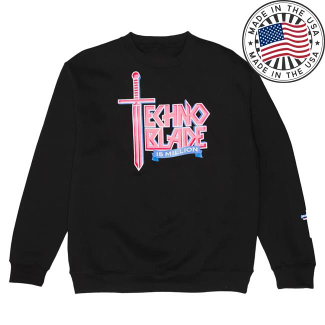 Official Technoblade Merch Store Shop Technoblade 15 Million Subs Crewneck Black
