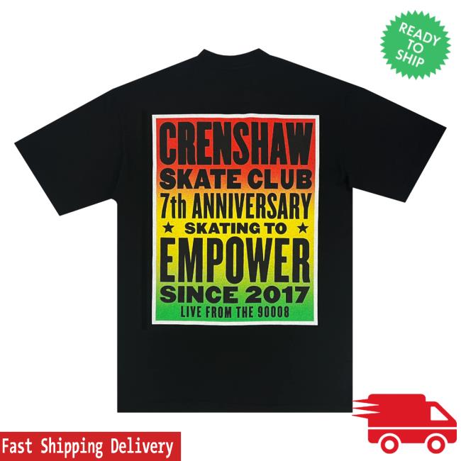 Official Crenshaw Skate Club 7Th Anniversary T Shirt CrenshawSkateClub