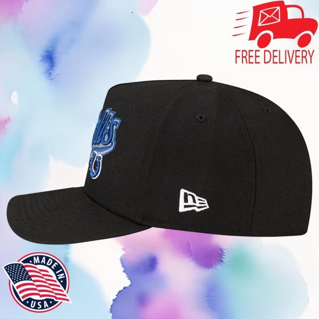 Official Born X Raised Clothing Born X Raised + Colts Pro Script A-Frame Snapback Hat: Black NFL 2025 Kickoff