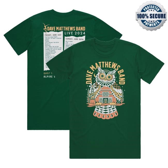 Official Dave Matthews Merch Store Shop Dave Matthews Band East Troy, WI 2024 Setlist Attractive Shirt