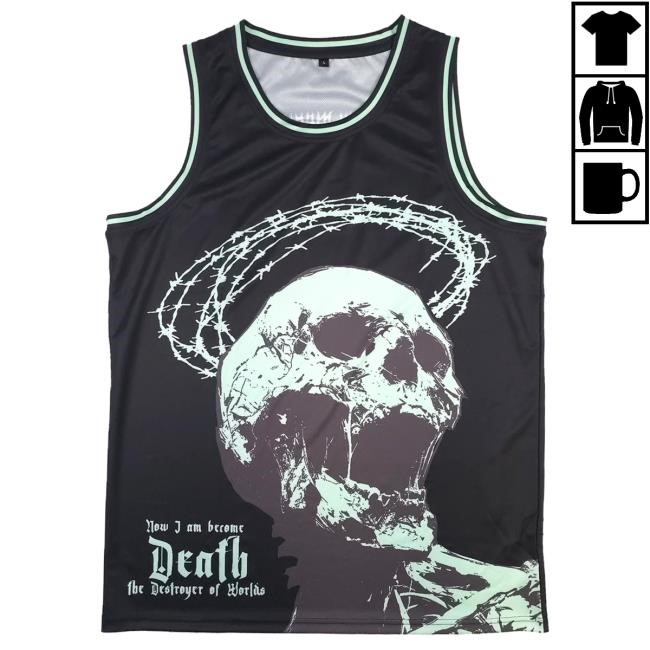 Official Any Means Necessary Clothing Destroyer Of Worlds Jersey T-Shirts Andromeda