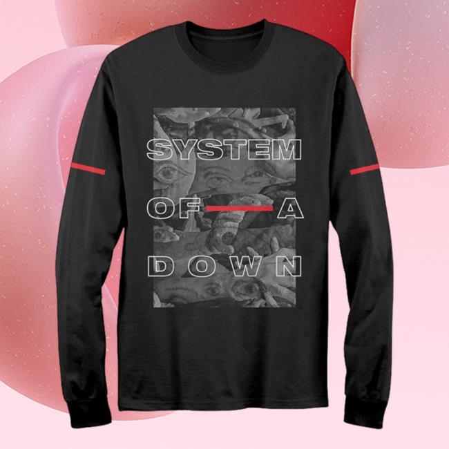 Official System Of A Down Clothing Merch Store Shop System Of A Down Eye Collage Long Sleeve T-Shirt SystemOfADown