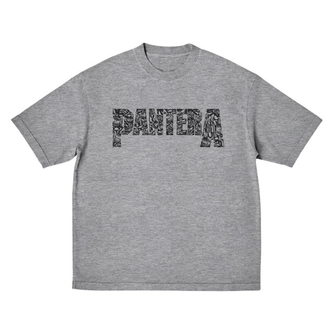 Heather Gray Angry Logo Tee Pantera Store