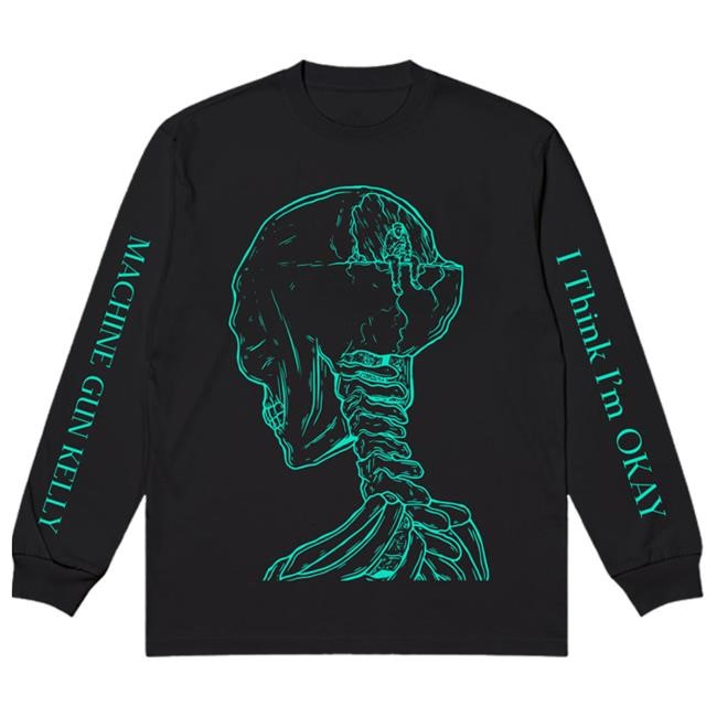 Machine Gun Kelly | I Think I'm Okay Mens Long Sleeve Shirts MGK Official Merch Store | Hotel Diablo: Floor 13 Edition