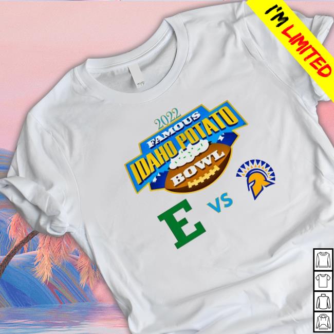 2022 Idaho Potato Bowl Eagles from Eastern Michigan and Spartans from San Jose State Matchup Logo Tee Shirt