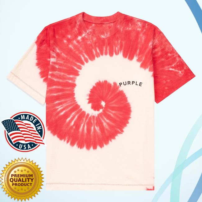 Official Metro Fusion Purple Brand Curve Wordmark High Risk Red Tie Dye T-Shirts Red Tie-Dye Metrofusion