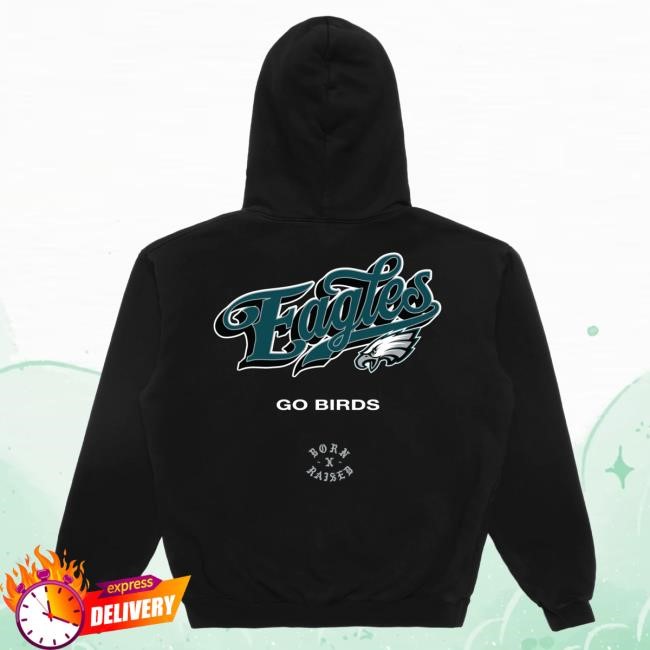 Official Born X Raised Store Born X Raised + Eagles Pro Script Shirt: Black NFL 2025 Kickoff Official Born X Raised Clothing Born X Raised + Eagles Pro Script Shirts: Black NFL 2025 Kickoff