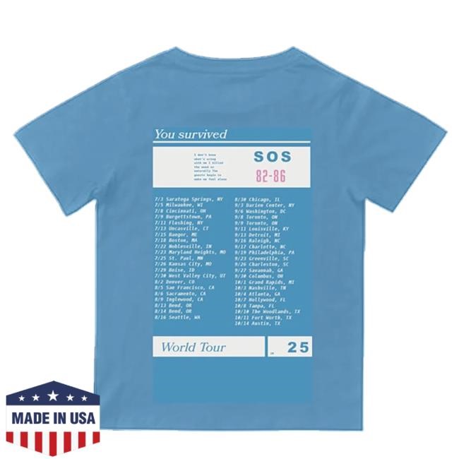 Official Lumineers Store Automatic Tour Shirts - Blue