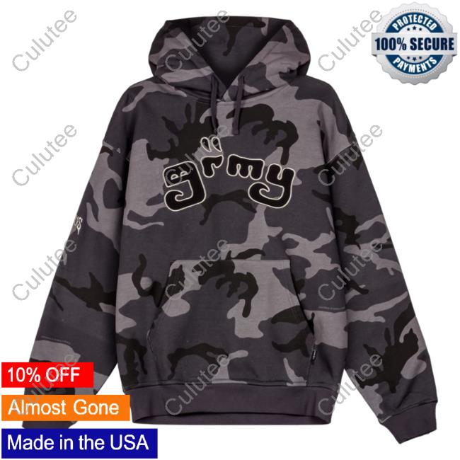Official Grimey All Over Print Tusker Temple Vintage Hoodie Black