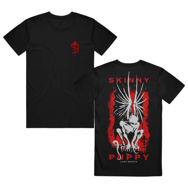 Official Skinny Puppy Merch Skinny Puppy Gargoyle Black T Shirt