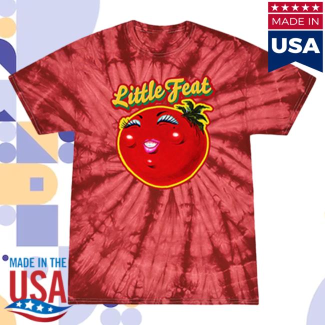 Official The Merch Collective Little Feat Columbus Tomato Red Tie Dye Shirt 2023 LittleFeat