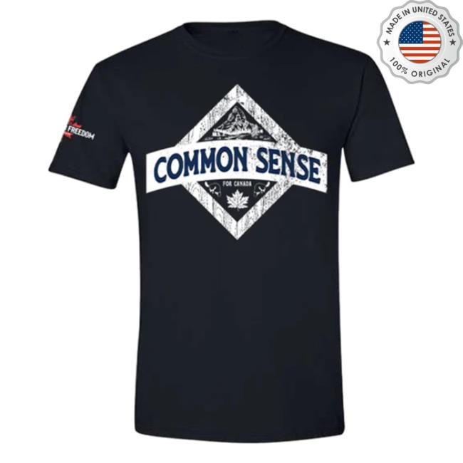 Official Pierre Poilievre Conservative Party Of Canada Unisex Common Sense Shirt 2023 Black