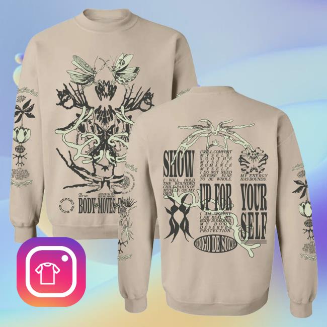Official Hello Merch Store Indigo De Souza Self Love Sand Crew neck Hellomerch
