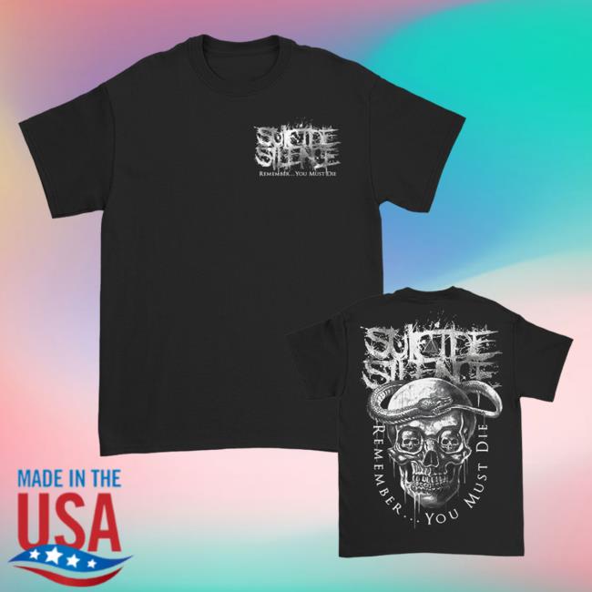 Official Suicide Silence Merch Suicide Silence Rymd Snake Skull Long Sleeve Tee Black SuicideSilence