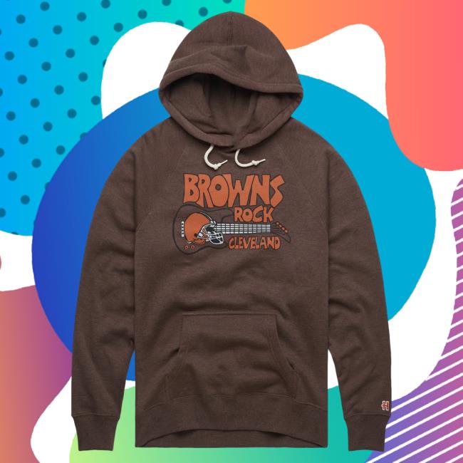 Official Homage Merch Store Homage Cleveland Browns Rock Pullover Hoodie Homage Apparel Clothing Shop