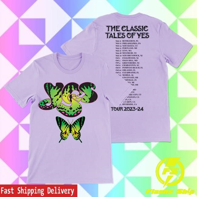 Yes Official Store Tales Of Yes 2023 Fall Tour Shirt New