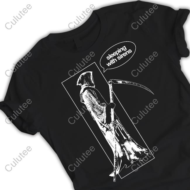 Official Sirens Merch Grim Reaper Black Sleeping With Sirens Sweatshirt