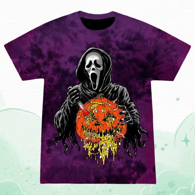 Official Cavity Colors Ghost Face: Creepy Carver - Top Shirt (Purple Tie Dye)