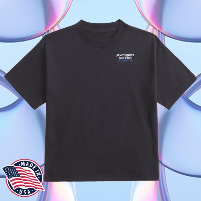 Essential Dark Energy Abercrombie And Fitch Relaxed Logo Tee Black
