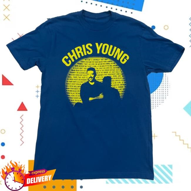 Chris Young Official Merch Store Young Love & Saturday Nights Lyric Top Shirt Chris Young Clothing Shop Apparel