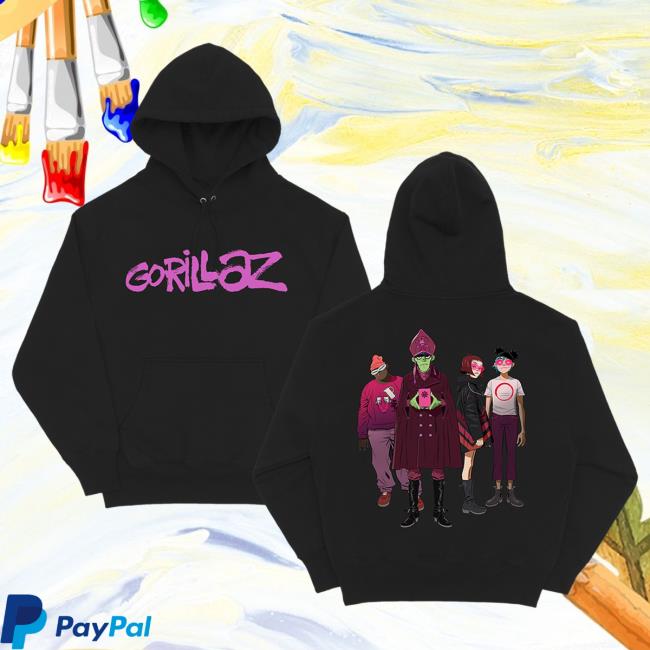 Official Gorillaz Merch Store Gorillaz Baby Queen Black Pull Over Hoodie Gorillaz Apparel Clothing Shop
