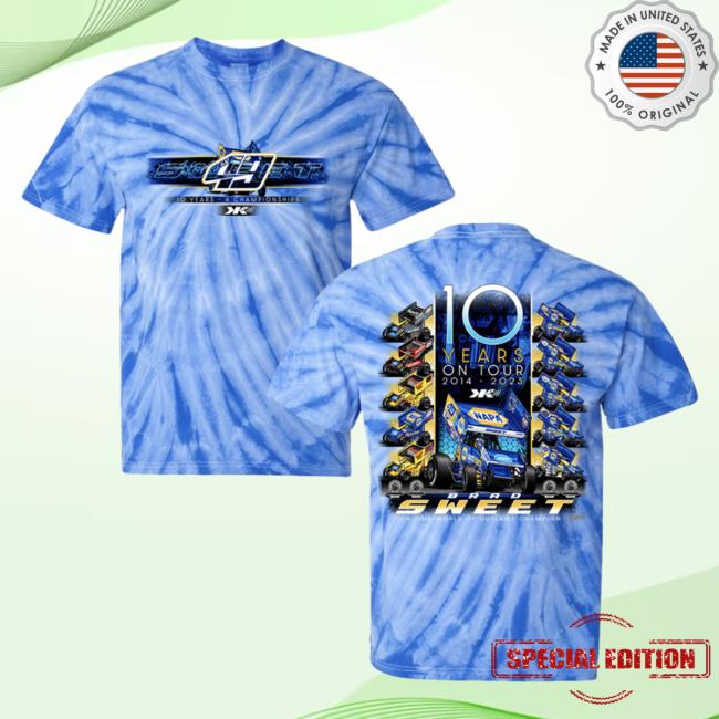 Official Brad Sweet Racing Store Brad Sweet Racing Store An Outlaw Decade Shirt 2023 Royal Tie Dye