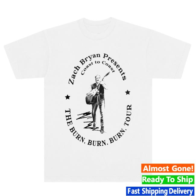 Coast to Coast Tshirt Zach Bryan Official Shop Merch