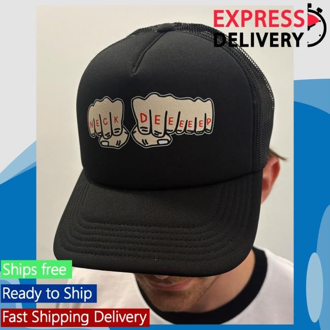 Official Neck Deep Merch Store Neck Deep Fist Trucker Cap – Black