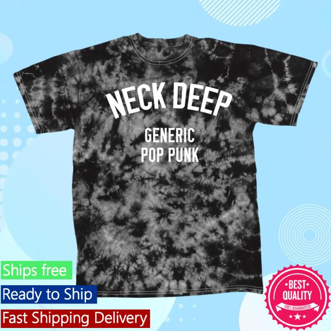 Official Hopeless Records Merch Neck Deep Generic Pop Punk Tie Dye Black Hot Shirt HopelessRecords