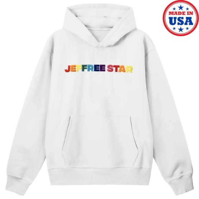 Official Jeffree Star Cosmetics Store Jeffree Star White Rainbow Sweatshirt JeffreeStarCosmetics JeffreeStar