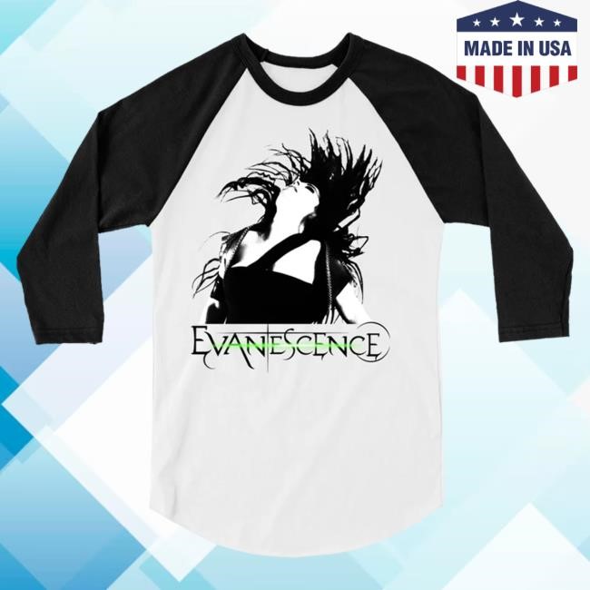Evanescence Official Store Amy Live Photo Raglan Long Sleeve Tee Shirt