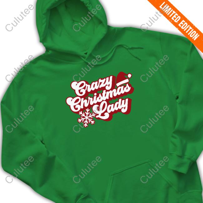 Official Hillbillies Apparel Merch Crazy Christmas Lady Hoodie