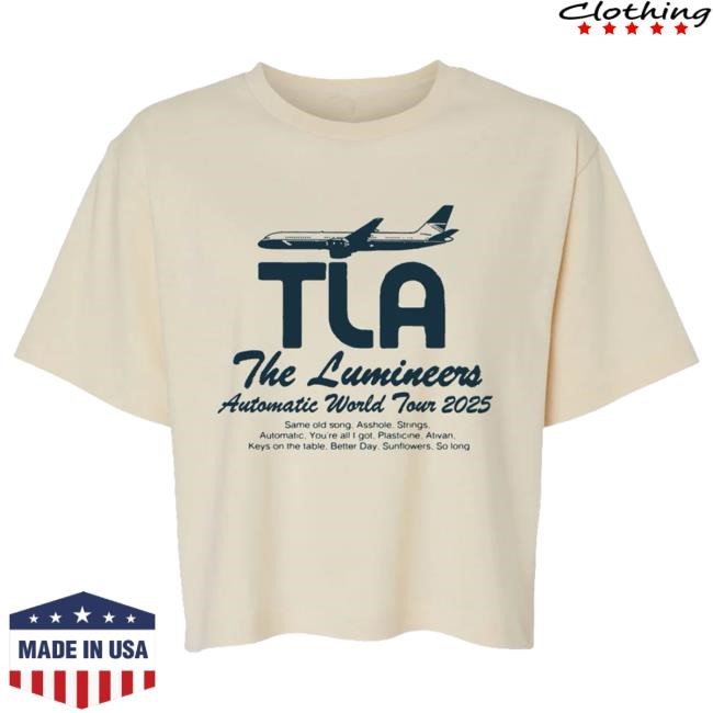 Official Lumineers Automatic Tour Ladies Crop Tees