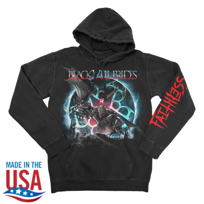Official Black Veil Brides Merch Store Black Veil Brides Faithless Crew neck Sweatshirt Black Veil Brides Clothing Shop