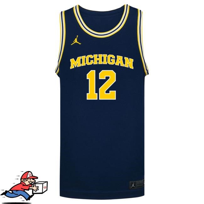 Michigan Wolverines #12 Syla Swords Student Athlete Blue Women's Basketball Jersey Tees | The M Den Official Merch Store Shop