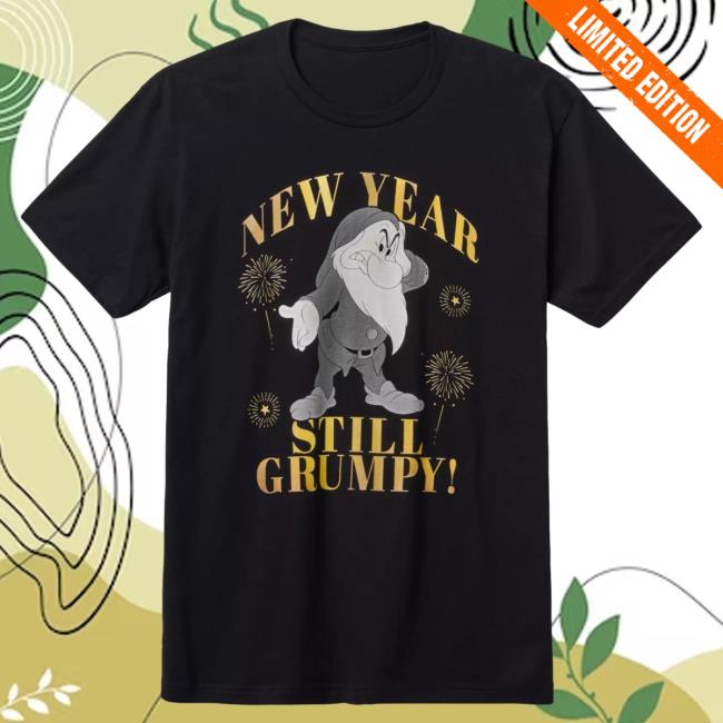 Official Shop Disney Merch Store Grumpy New Year's Eve Attractive Shirt Snow White and the Seven Dwarfs Shopdisney