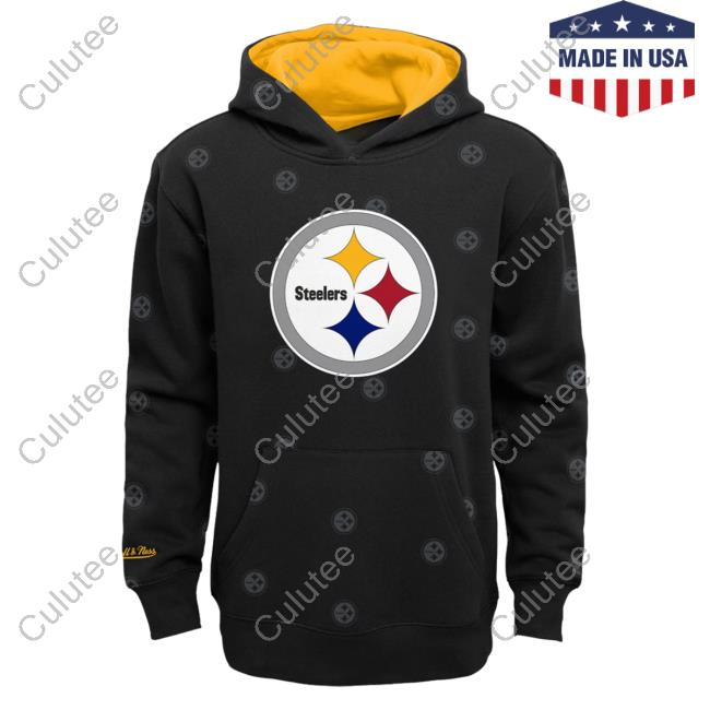 Official Dick's Sporting Goods Clothing Shop Store Mitchell & Ness Pittsburgh Steelers All Over Print Black Pullover Sweatshirt 3D AOP Dickssportinggoods Merch