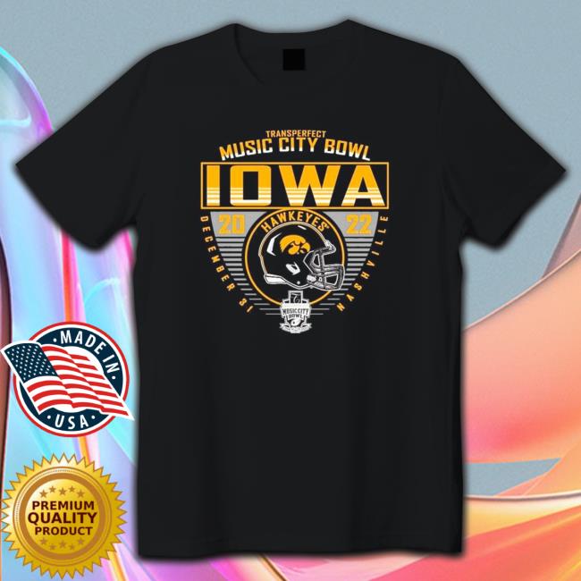 Official University of Iowa Football 2022 Music City Bowl Bound TShirts
