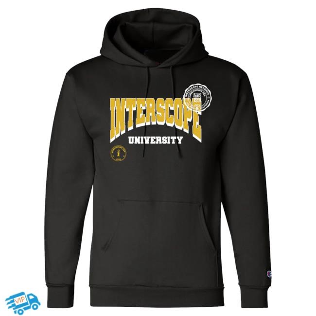 Official Interscope Black University Hoodies